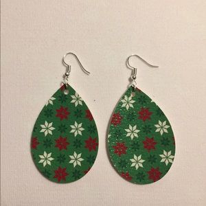 Christmas Faux Leather Earrings